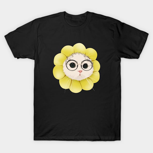 Sun Cat Flower Glasses T-Shirt by Fashion Sitejob